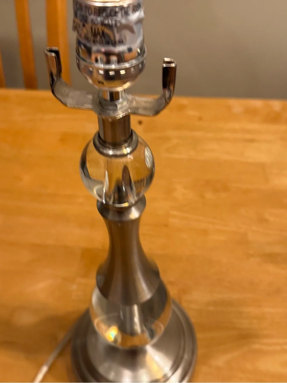 Silver crystal USB connection charger lamp